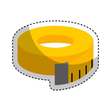 mezura izole simgesi