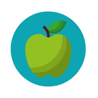elma meyvesi taze izole edilmiş simge