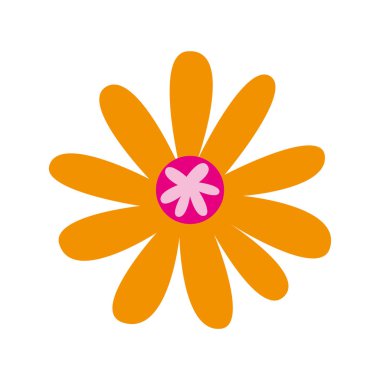 Sevimli çiçek doğa simgesi