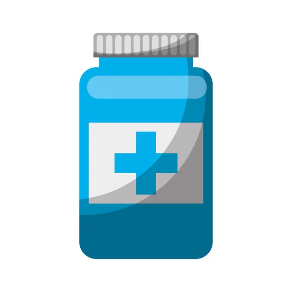 Bottle drug isolated icon — Stock Vector