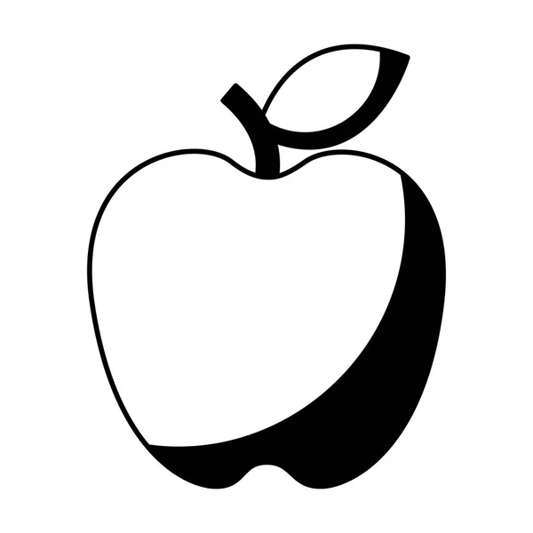 Apfelfrüchte frisch isoliert Symbol — Stockvektor