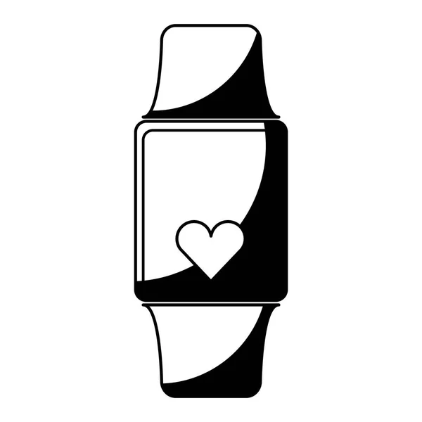 Smartwatch med cardio app — Stock vektor