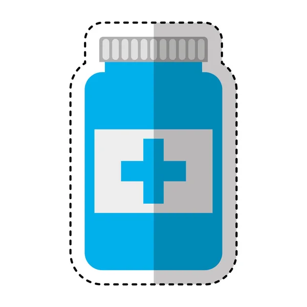 Bottle drug isolated icon — Stock Vector