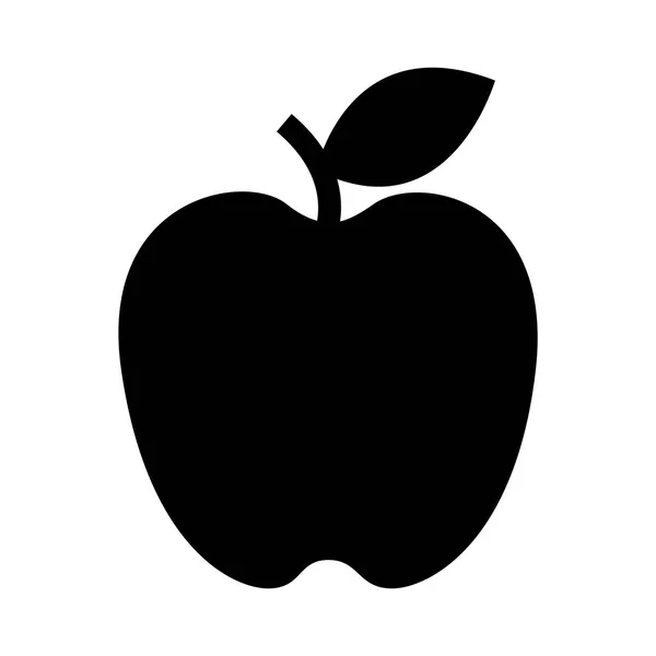 Pomme fruit frais isolé icône — Image vectorielle