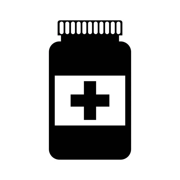 Bottiglia di farmaco isolato icona — Vettoriale Stock