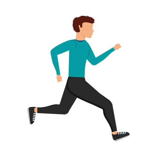 Atleet man avatar fitness — Stockvector