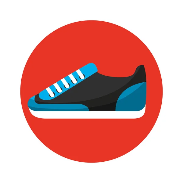 Schoen sport geïsoleerde pictogram — Stockvector