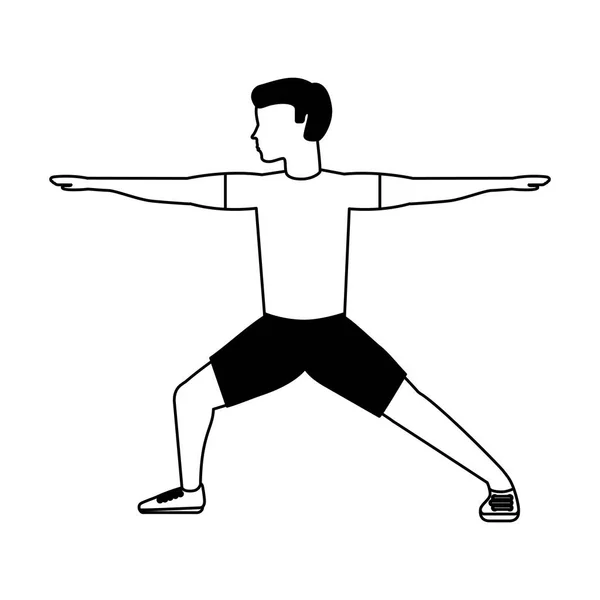 Atleta hombre avatar fitness — Vector de stock