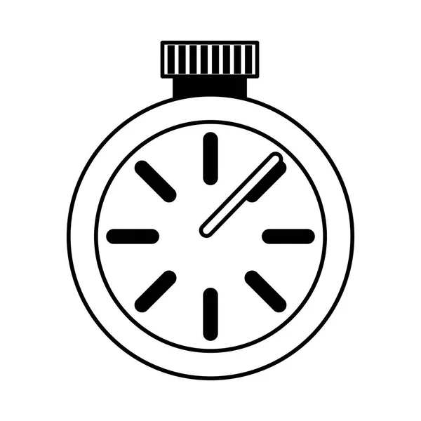 Chronometer-Uhr isolierte Ikone — Stockvektor