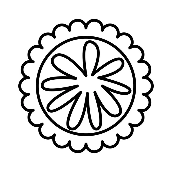 Lindo icono de la naturaleza flor — Vector de stock