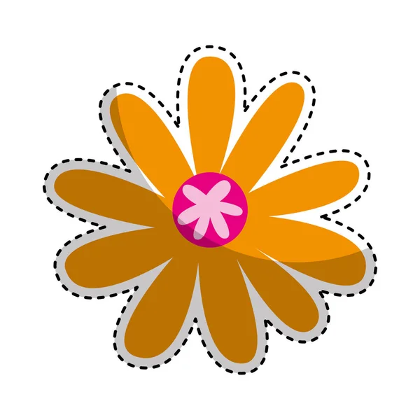 Schattig bloem natuur pictogram — Stockvector