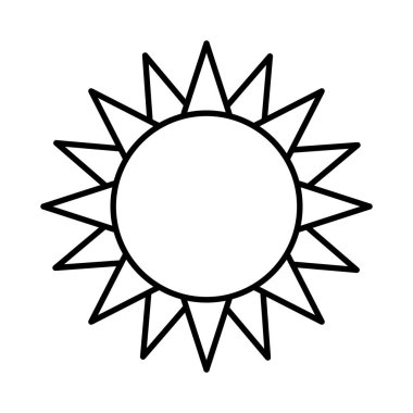 şirin güneş izole simgesi