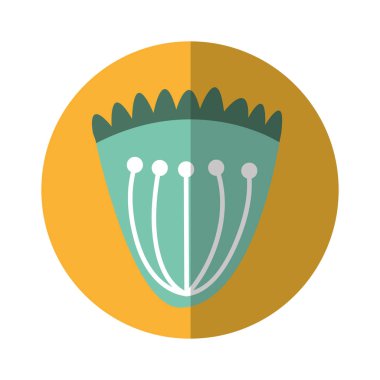 Sevimli çiçek doğa simgesi