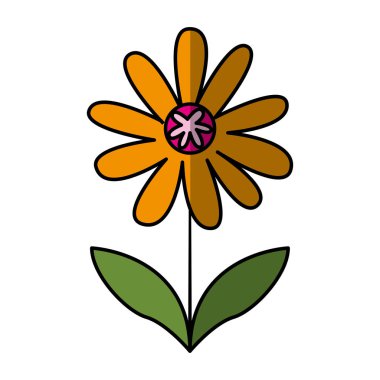 Sevimli çiçek doğa simgesi