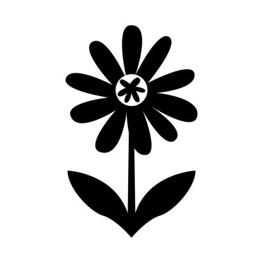 Sevimli çiçek doğa simgesi