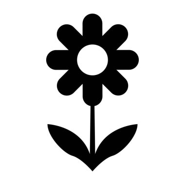 Sevimli çiçek doğa simgesi