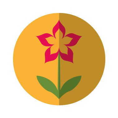 Sevimli çiçek doğa simgesi