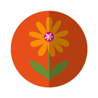 Sevimli çiçek doğa simgesi