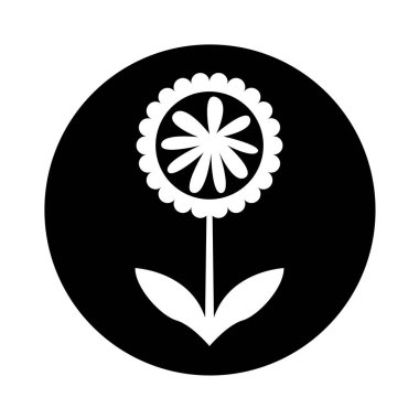 Sevimli çiçek doğa simgesi