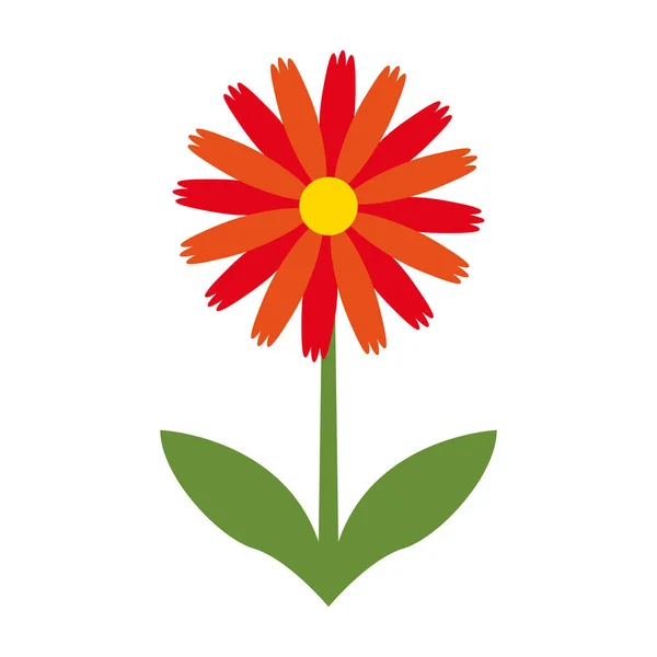 Schattig bloem natuur pictogram — Stockvector