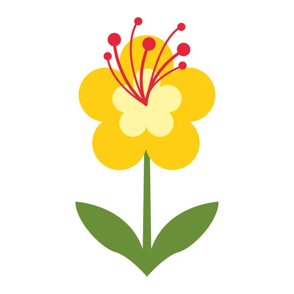 Ícone bonito da natureza flor — Vetor de Stock