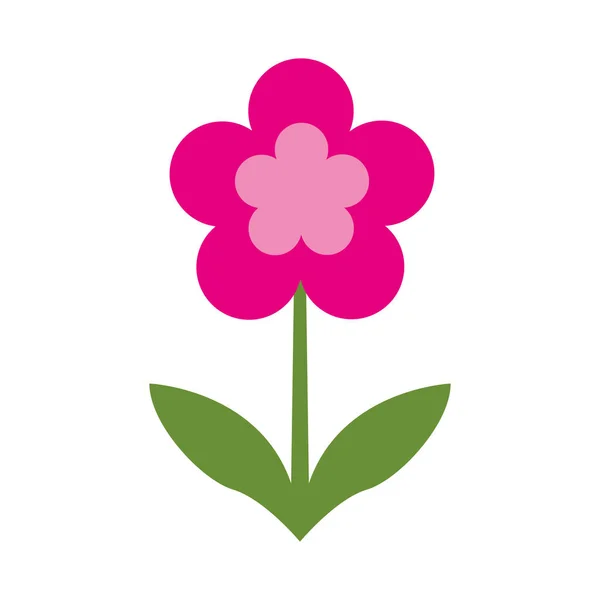 Aranyos virág természet ikon — Stock Vector