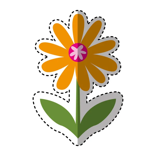 Sevimli çiçek doğa simgesi — Stok Vektör
