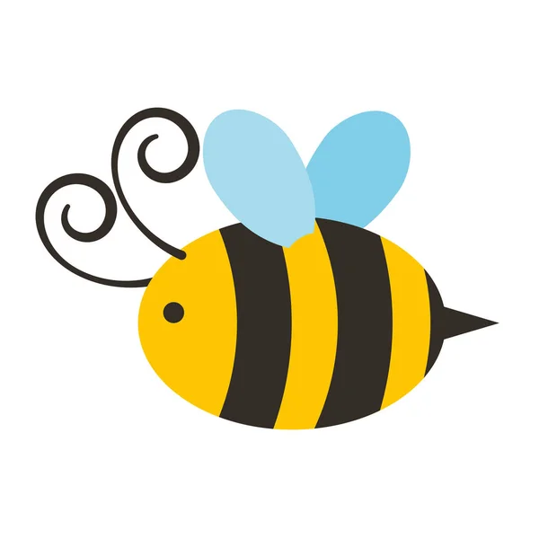 Abeja lindo vuelo icono — Vector de stock