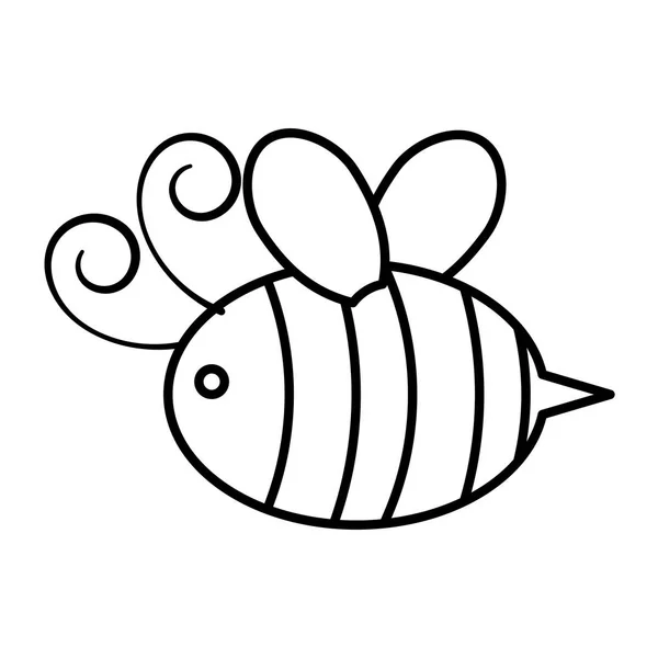 かわいいミツバチの飛行のアイコン — ストックベクタ