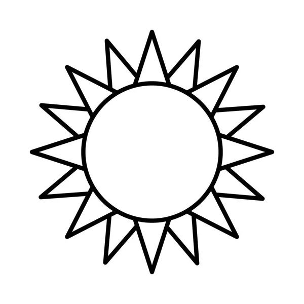 Cute sun isolated icon — Stock Vector