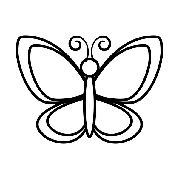 Mariposa linda vuelo icono — Vector de stock