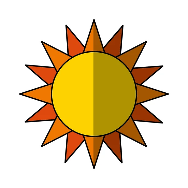 Izolované ikona roztomilý slunce — Stockový vektor