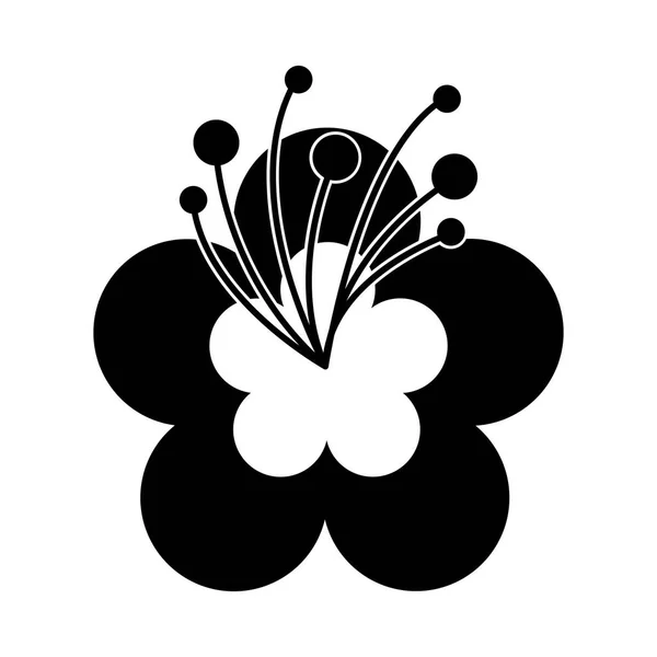 Roztomilý květ přírodní ikona — Stockový vektor