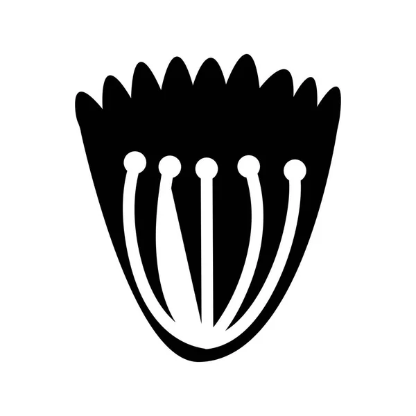 Mignon fleur nature icône — Image vectorielle