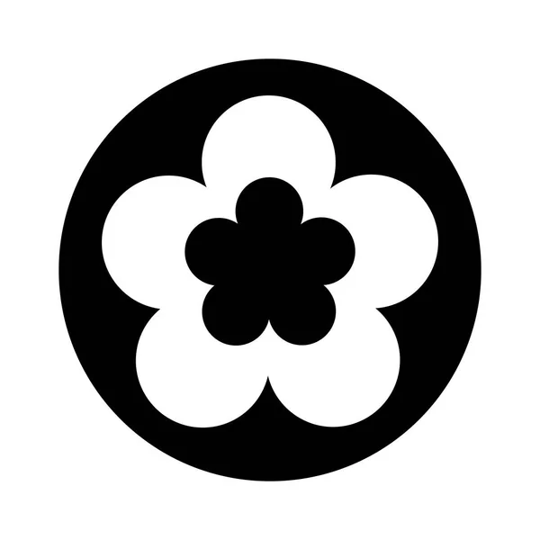 Söt blomma karaktär ikon — Stock vektor