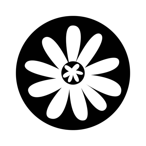 Lindo icono de la naturaleza flor — Vector de stock