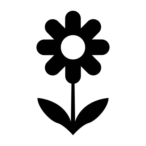 Roztomilý květ přírodní ikona — Stockový vektor