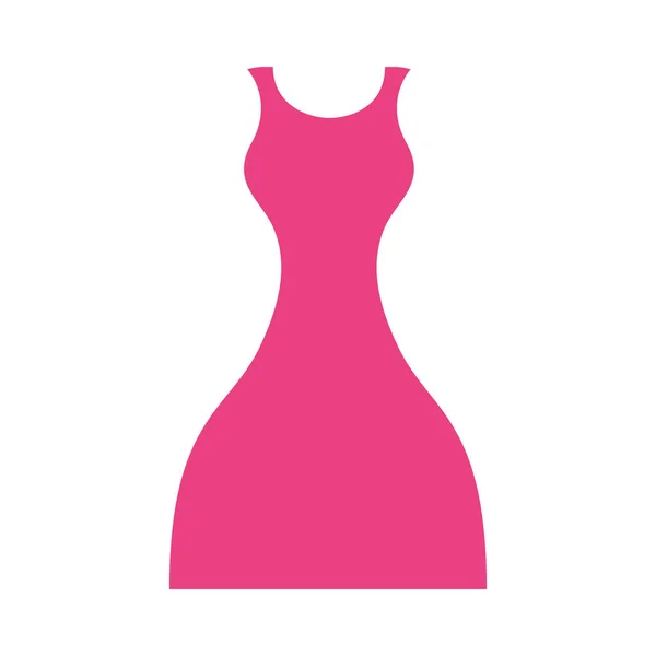 여성 드레스 고립 된 아이콘 — 스톡 벡터