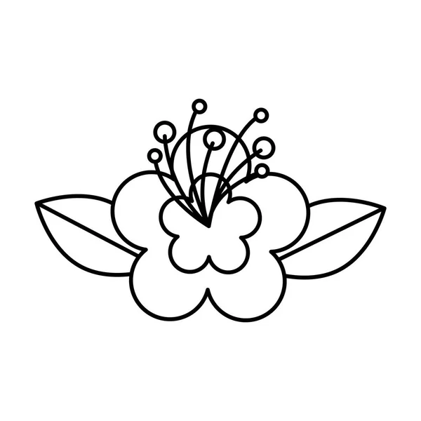 Lindo icono de la naturaleza flor — Vector de stock
