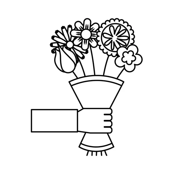 Симпатичный букет цветов — стоковый вектор