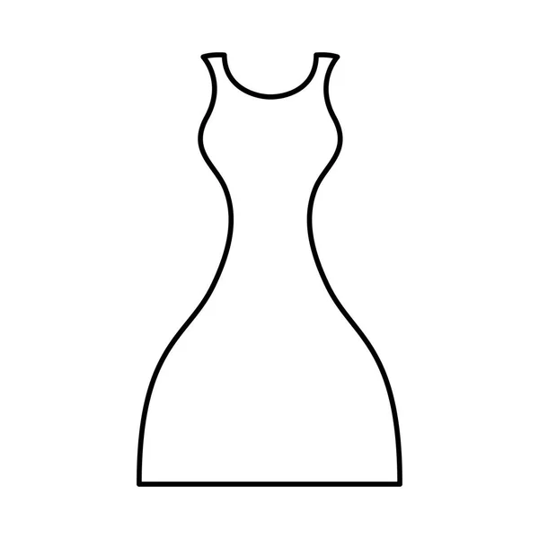 Vestido feminino ícone isolado — Vetor de Stock