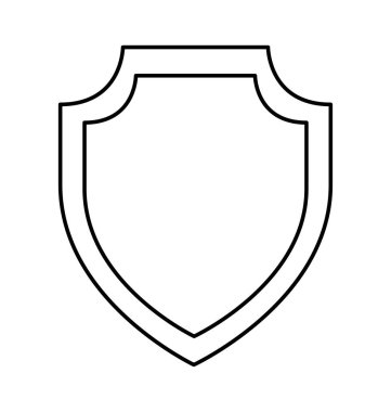 kalkan amblemi izole simgesi