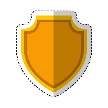 kalkan amblemi izole simgesi