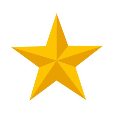 yıldız amblem izole simgesi