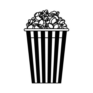 Pop corn izole simgesi