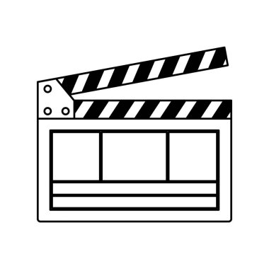 video Klaket izole simgesi