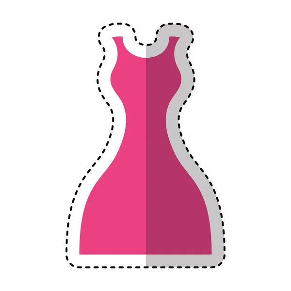 Vestido feminino ícone isolado — Vetor de Stock