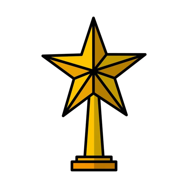 Ikona na białym tle nagrody trofeum — Wektor stockowy