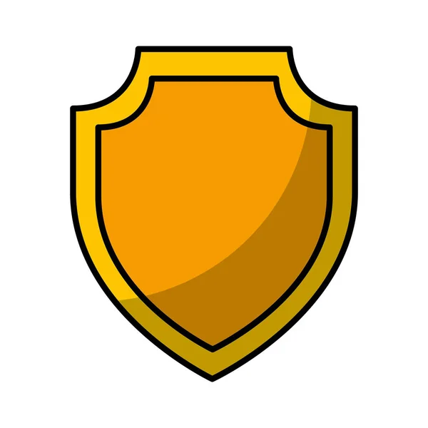 Escudo ícone emblema isolado — Vetor de Stock