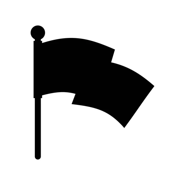 Drapeau marque de localisation icône — Image vectorielle